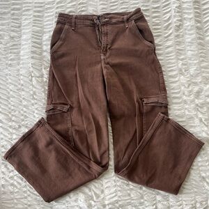 COPY - Hollister high waisted brown cargo jeans